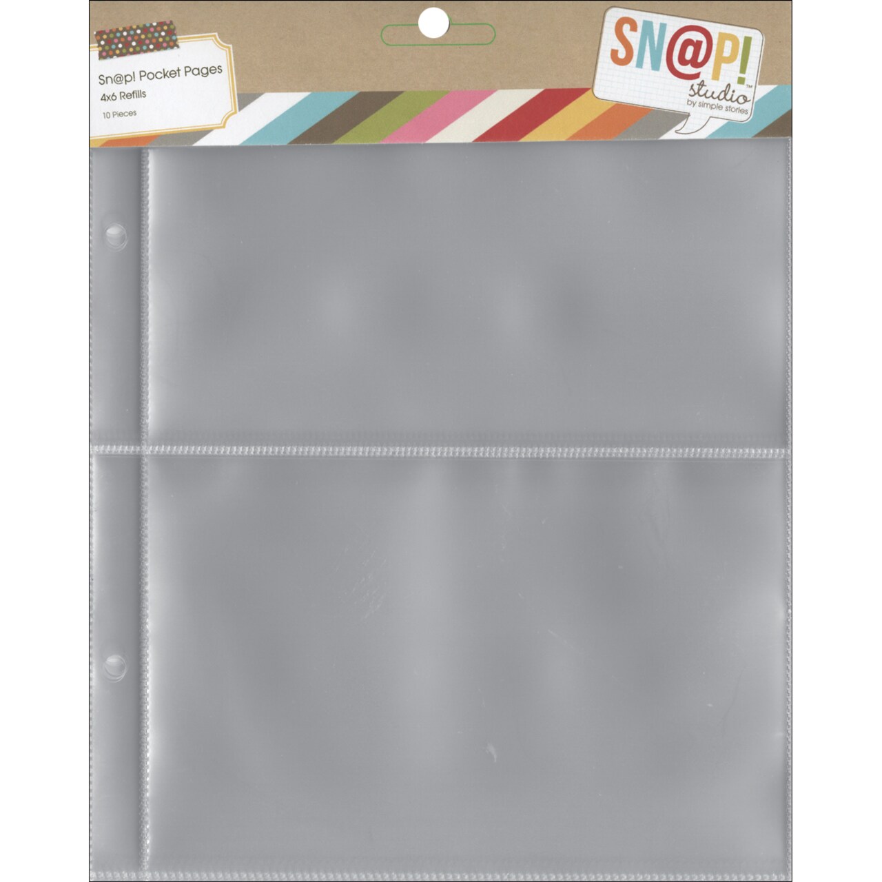 Simple Stories Sn@p! Pocket Pages For 6"X8" Binders 10/Pkg-(2) 4"X6" Pockets